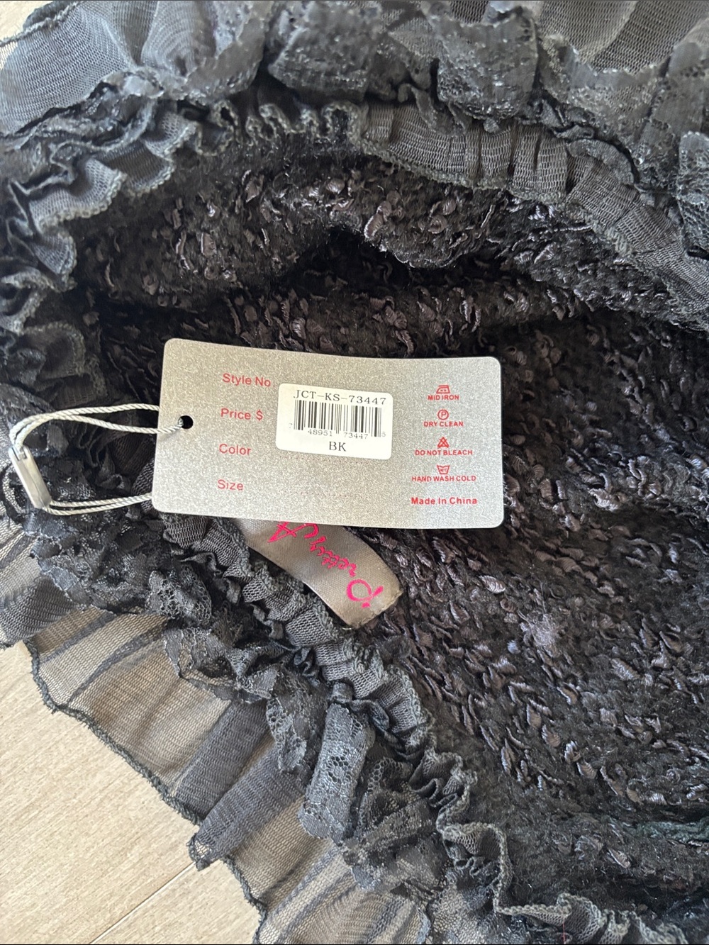 Pretty Angel Black Ruffle Trim Long Cardigan Sweater - Picture 11 of 12